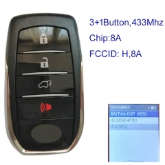 MK190001 OEM 3+1 Button Smart Key 433mhz BM1EW H Chip for Fortuner Keyless Go Entry Car Key