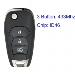 MK420014 3 Button 433Mhz Flip Key Remote for Vauxhall Auto Car Key Fob with ID46 Chip