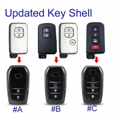 FS190195 Updated Car Key Case Shell for T-oyota Smart Car Key Shell House Cover Replacement