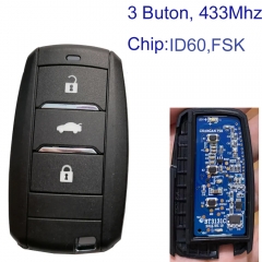 MK020019 3 Button 434Mhz Keyless Smart Remote Key for Changan CS75 2016 CS75 with 4D70 Chip
