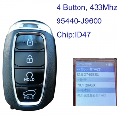 MK140414 4 Button 433MHz Smart Key for H-yundai Kona 2021-2022 Remote TQ8-FOB-4F43 P/N: 95440-J9600 Keyless Go