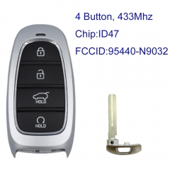 MK140402 4 Button 433MHz Smart Key for H-yundai Tucson 2022 Remote FCC ID:95440-N9032 Keyless Go with ID47 Chip Auto Car Key