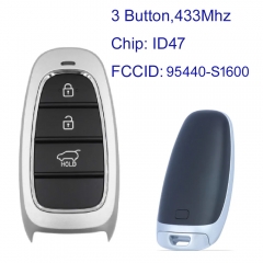 MK140427 3 Button 433MHz Smart Key for H-yundai Santa Fe 2022 Remote Fccid TQ8-FOB-4F25 P/N: 95440-S1600 Keyless Go  with ID47 Chip Auto Car Key