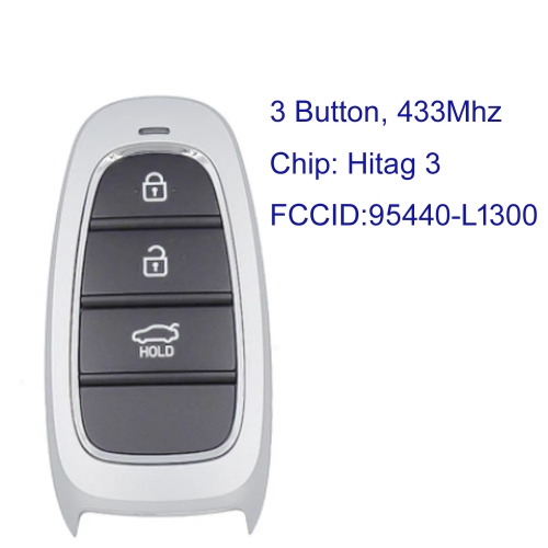 MK140426 3 Button 433MHz Smart Key for H-yundai Sonata 2022 Remote Fccid 95440-L1300 Keyless Go  with ID47 Chip Auto Car Key
