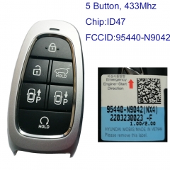 MK140439 5 Button 433MHz Smart Key for H-yundai Tucson 2022 Remote 95440-N9042 Keyless Go with ID47 Chip Auto Car Key