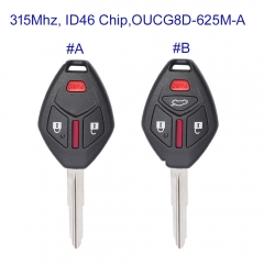 MK350068 2+1/3+1 Button 315MHz Remote key for M-itsubishi Lancer i-MiEV Lancer Outlander 2008-2015 ID46 Chip OUCG8D-625M-A