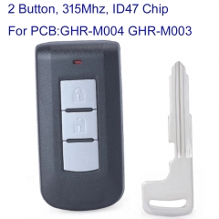 MK350069 2 Button 315MHz Smart Key Remote for M-itsubishi  Pajero Sport L200 Montero 2015-2019 GHR-M004 GHR-M003 Auto Car Key Fob with ID47 Chip