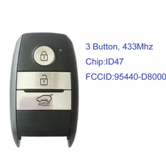 MK130149 3 Button 433mhz Smart Key for KIA KX3 2015 2017 Proximity Key 95440 -D8000 Auto Car Key Fob With ID47 Chip