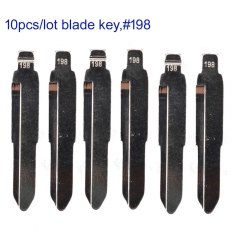 FS360008 10pcs/Lot Uncut Flip Key Metal Blade Key for Isuzu Flip Remote Replacement Blade #198 Right Groove