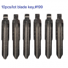 FS360009 10pcs/Lot Uncut Flip Key Metal Blade Key for Isuzu Flip Remote Replacement Blade #199 Left Groove