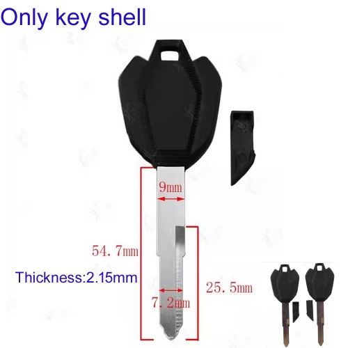 FS370043 Remote Key Shell Case Cover for S-uzuki DR/TR/CXR300 Auto Motorcycle Key Case Replacement with Left Groove