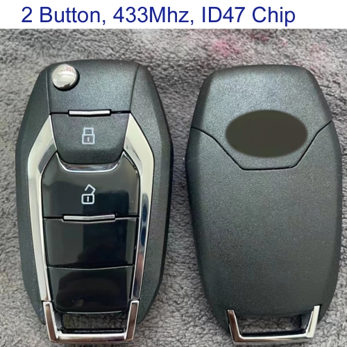 MK680012 OEM 2Button 434MHZ Flip Key for SAIC MAXUS LDV T60 LDV V80 G10 FOB Folding Remote Key with ID47 Chip