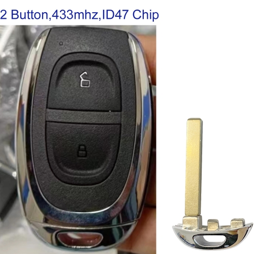 MK680011 OEM 2Button 434MHZ Smart Key for SAIC MAXUS LDV V90 G10 G20 T60 T70 G50 V80 D90 D60 Remote Key with ID47 Chip