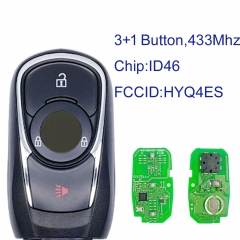 MK270079 3+1 Button Smart Key with id46 Chip 433MHZ For Buick 2021-2023 Encore Auto Car Key Keyless Go HYQ4ES