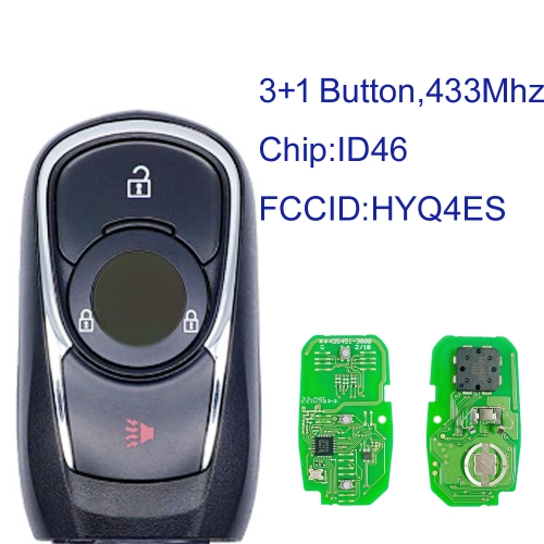 MK270079 OEM 3+1 Button Smart Key with id46 Chip 433MHZ For Buick 2021-2023 Encore Auto Car Key Keyless Go HYQ4ES