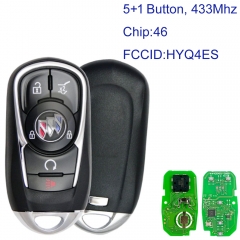 MK270066 5+1 Button Smart Key with id46 Chip 433MHZ For Buick 2021-2023 Encore Auto Car Key Keyless Go HYQ4ES