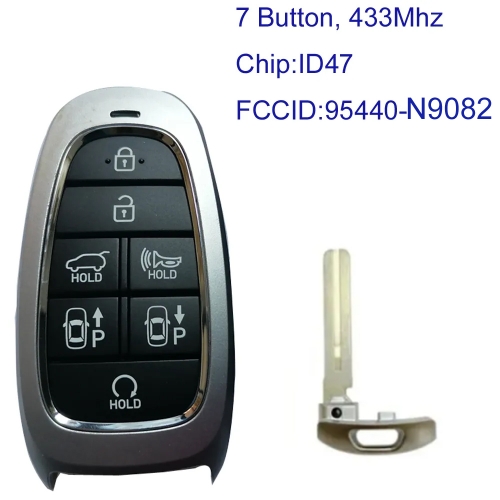 MK140442 4 Button 433MHz Smart Key for H-yundai Tucson 2023 Remote FCC ID: 95440-N9082 Keyless Go with ID47 Chip Auto Car Key