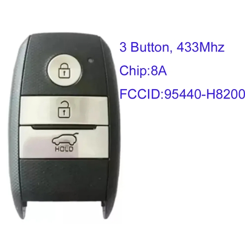 3-Button Flip Remote Car Key Fob – 433MHz ID46 – For Kia Rio Ceed Picanto Sportage – Keysale2015