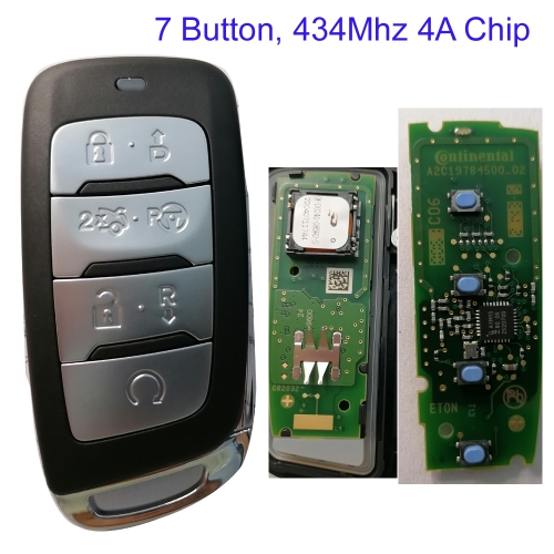 MK020014 7 Button 433MHZ M50 suitable for Changan CS85 COUPE 2019 2021 smart key smart card with small key 4A Chip