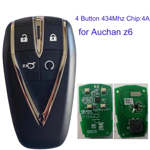 MK020038 4 button 433mhz Smart Key for Changan Auchan z6 With 4A Chip Auto Key Fob