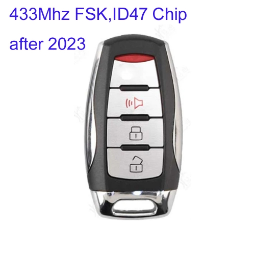 MK030012 3 Button 433mhz FSK Smart Key for Great Wall GWM GWM Pao With ID47 Chip Remote Auto Car Key Fob After 2023