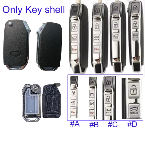 FS130052  Flip Car Key Shell Case For KIA Sportage R GT Stinger Ceed Xceed Sports K5 Seltos CD Cerato Forte 2019-2023