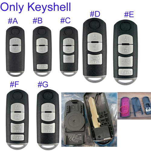 FS540022 Key Fob Remote Key Shell Case Cover  for Mazda  Auto Car Key Replacement with blade