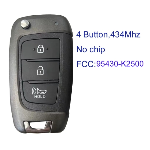 MK140330 3 Button 433MHz Remote Control Flip Key for H-yundai Venue 2020-2024 Auto Car Key Fob 95430-K2500 SY5FD1GRGE03