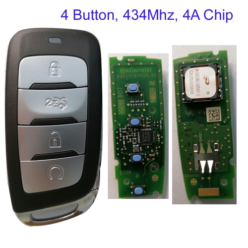 MK020042 4 Button 433Mhz Smart key for Changan CS35 Plus 2022 Auto Key Fob With 4A Chip Keyless Go 3608030-BQ01-AA