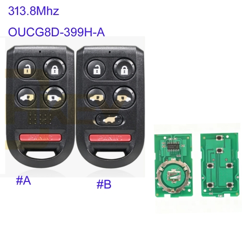 MK180373 4+1/5+1 Button 313.8Mhz Remote Key Control for H-onda  O-dyssey Remote control key OUCG8D-399H-A
