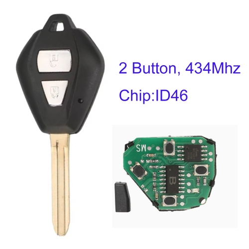 MK360003 2 Button 433.92Mhz Remote Car Key for ISUZU D-Max Holden Colorado ID46 Chip TOY43 Blade Auto Car Key Fob Replacement