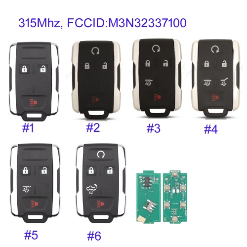 MK280192 315MHz  Remote Key for for Chevrolet Tahoe Colorado Silverado Suburban GMC Canyon S-ierra Yukon M3N-32337100 M3N32337100