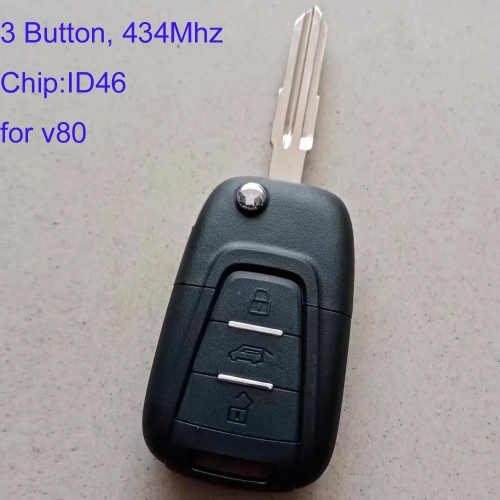 MK680006 3Button 434MHZ Folding Remote Key for SAIC MAXUS V80 Flip Key Remote Key with ID46 Chip