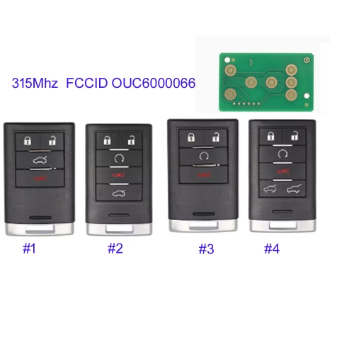 MK340043 315Mhz Smart Key for C-adillac Escalade EXT ESV 2007-2014 Auto Car Key Fob FCCID OUC6000066 Remote Control Key