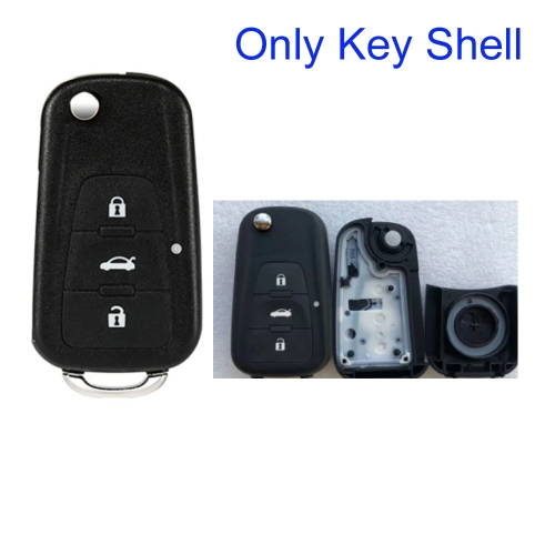 FS390008 3 Button Smart Remote Car Key Shell Case Fob for MG Flip Key Housing Cover Replacement