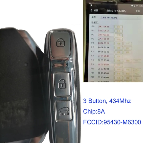 MK130267 3 Button 433mhz Flip Key for KIA K3 2019 Auto Car Key Fob With 8A Chip 95430-M6300