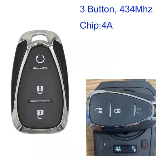 MK280194 3Button 433MHZ Smart Keyless Entry Remote Key For Chevrolet Tracker Orlando JM Trax Keyless Go With 4A Chip