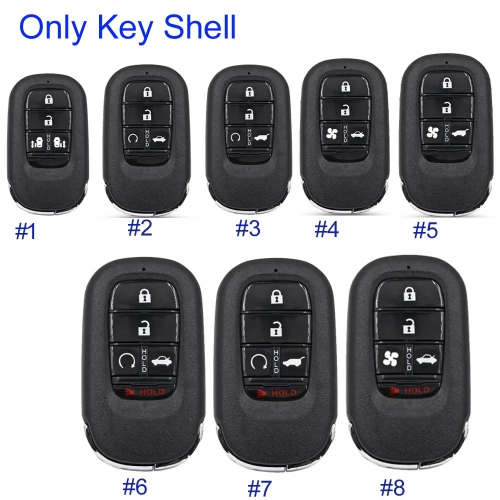 FS180110 Remote Key Shell Case Cover for H-onda  Civic CR-V HR-V Accord Pilot  Auto Car Key Replacement without chip No pcb
