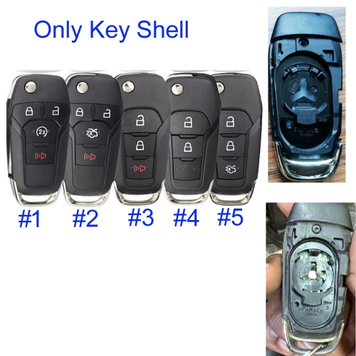 FS160042 3+1 Button Folding Remote Key Case for Ford Fusion 2013 2014 2015 2016 2017 2018 N5F-A08TAA Shell Replacement