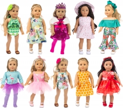 ZITA ELEMENT 24 Pcs American 18 Inch Girl Doll Clothes Dress and Accessories