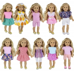 ZITA ELEMENT 10 Sets Handmade Fashion Clothes and Outfits for American 16-18 Inch Girl Doll  Accessories