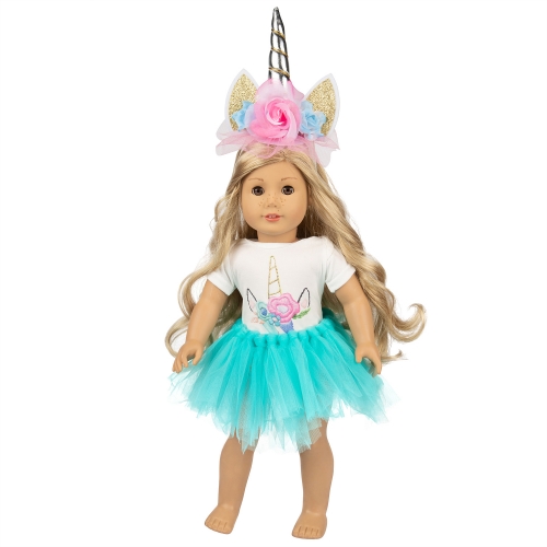 ZITA ELEMENT 16-18 Inch Unicorn Doll Clothes for America 18 Inch Girl Doll Clothes and Accessories, Reward Gift for Girls