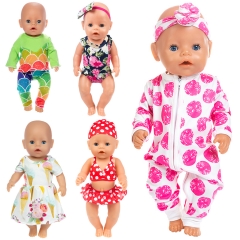 ZITA ELEMENT 10 Items 14-16 Inch Baby Doll Clothes Dresses Jumpsuit Swimsuit for 15 Inch Bitty Baby Doll, American 18 Inch Girl Doll and 43cm New Born