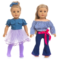 ZITA ELEMENT 2 Set Fashion Doll Clothes and Dress for American 18 Inch Girl Doll Outfits
