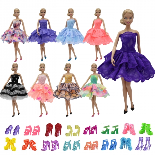 ZITA ELEMENT 11.5 Inch Girl Doll Fashion Mini Summer 5 PCS Dress +  Shoes