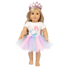 ZITA ELEMENT 3 Pcs American 18 Inch Girl Doll Clothes & Accessories,  Best Gift of Washable Doll Outfits for Kids