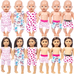 ZITA ELEMENT 3 Sets American 14- 16 Inch Baby Doll Clothes Tracksuits Pajamas and 3 Pcs Underwears