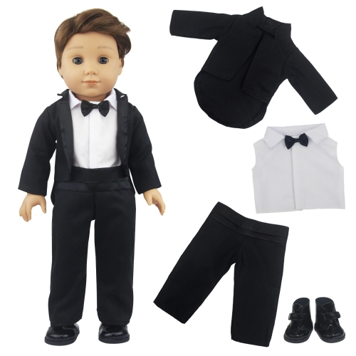 ZITA ELEMENT American 18 Inch Boy Doll Wedding Clothes Party Suit and Shoes
