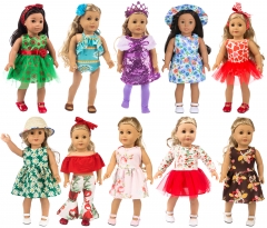 ZITA ELEMENT 23 Pcs American 18 Inch Girl Doll Clothes Dress and Accessories