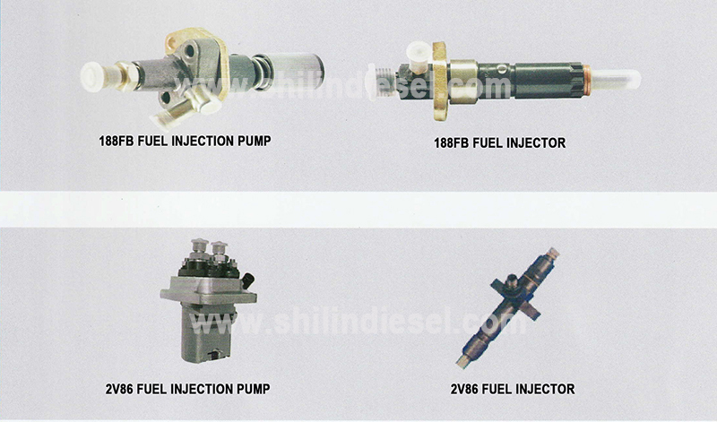 Yanmar 168F 170F 178F 186F 187F fuel injector nozzle and fuel pump